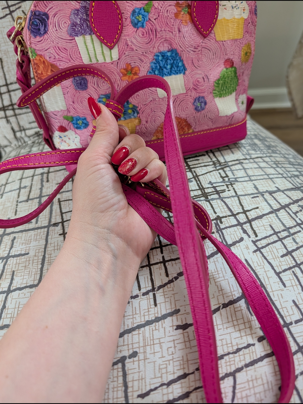 Dooney & Bourke Pink Cupcake Satchel - Playful Crossbody Bag - Picture 8 of 8
